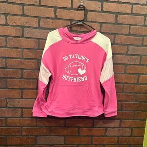 Go Taylors Boyfriend Football Hoodie Pink Taylor & Travis Fan Hoodie size 13/14